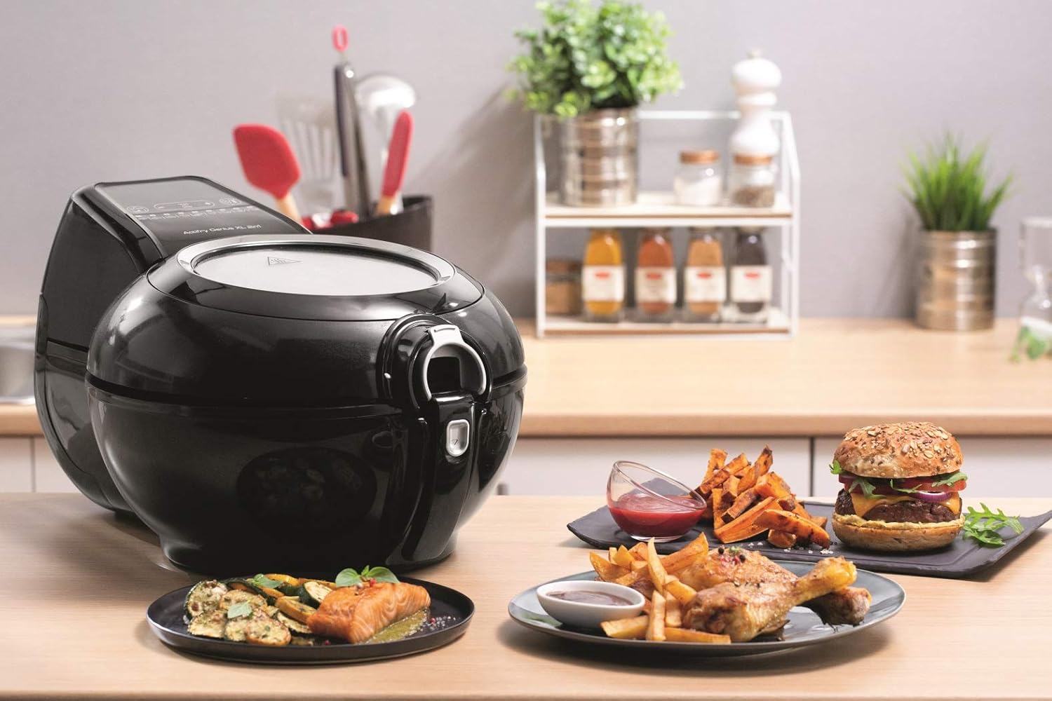 Friteuse air chaud 2 en 1 Genius XL YV9708 1500W capacité 17kg 9 programmes noir
