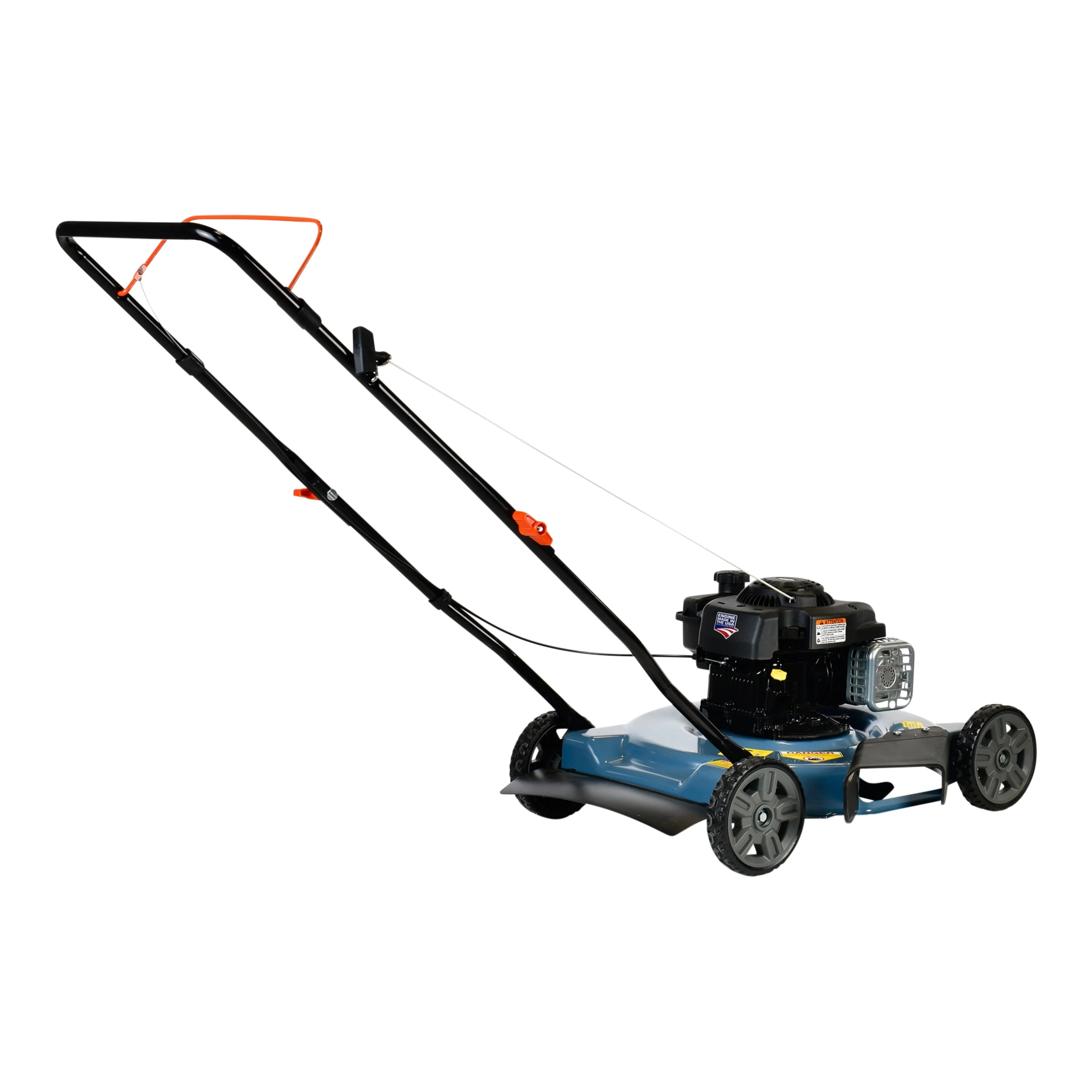 SENIX Gas Lawn Mower, 20 - Inch, 125 Cc 4 - Cycle Briggs & Stratton Engine, Push Lawnmower with Side Discharge, 3 - Position Height Adjustment, LSPG - L2, Blue