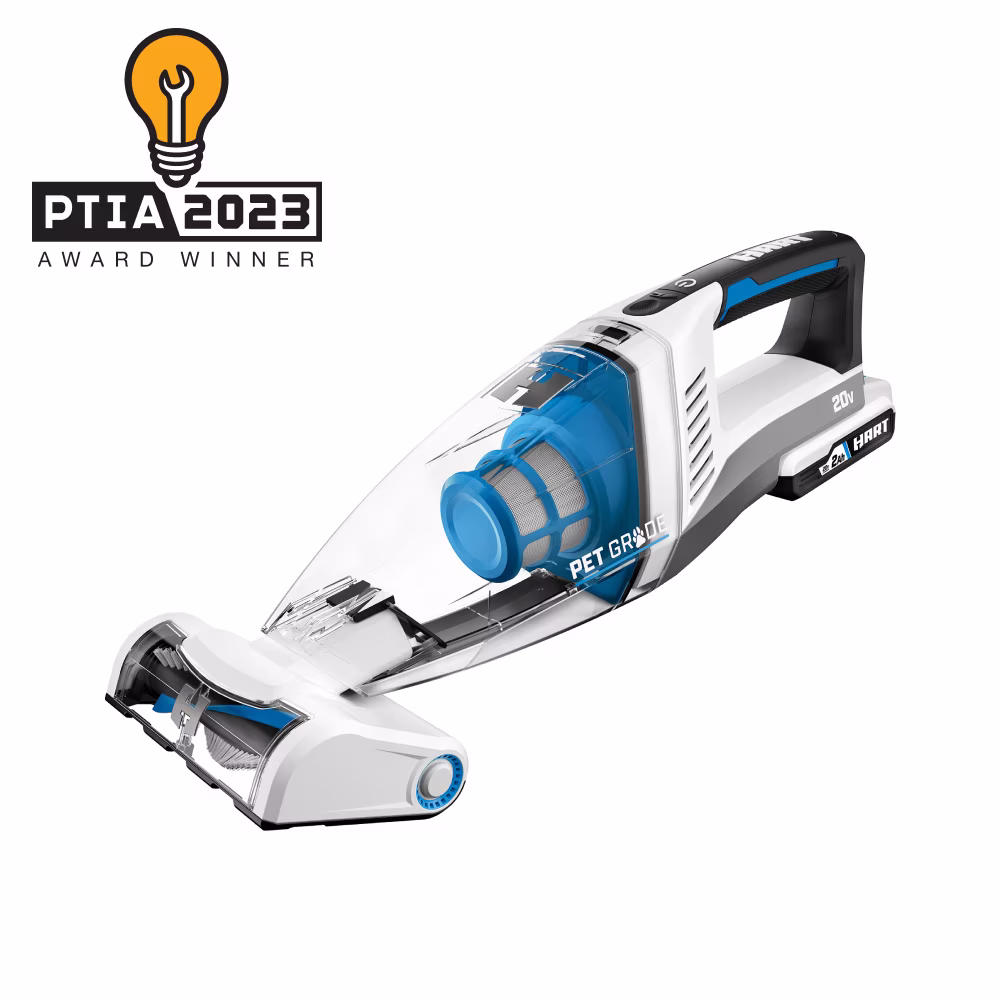 HART 20 - Volt Cordless Hand Vacuum Kit with Multi - Surface Motorized Brush Roll, HPHV34B