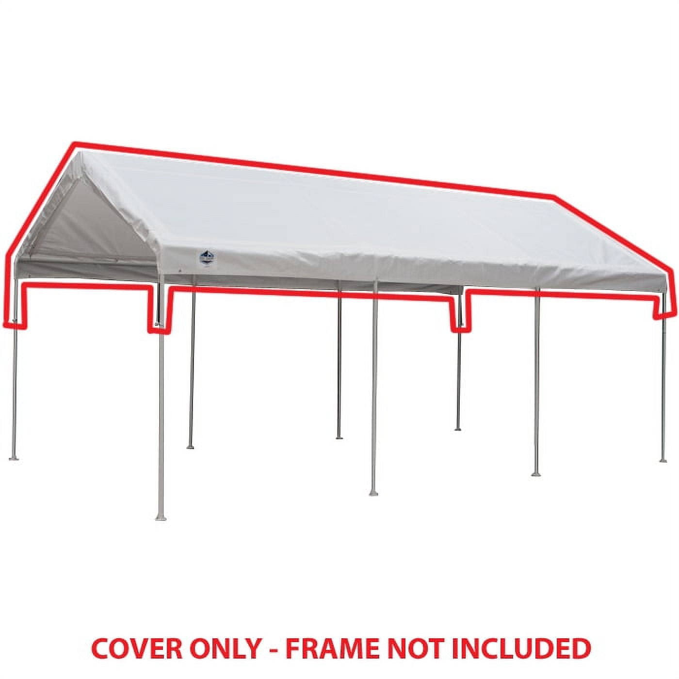 King Canopy 10' x 20' White Drawstring Cover