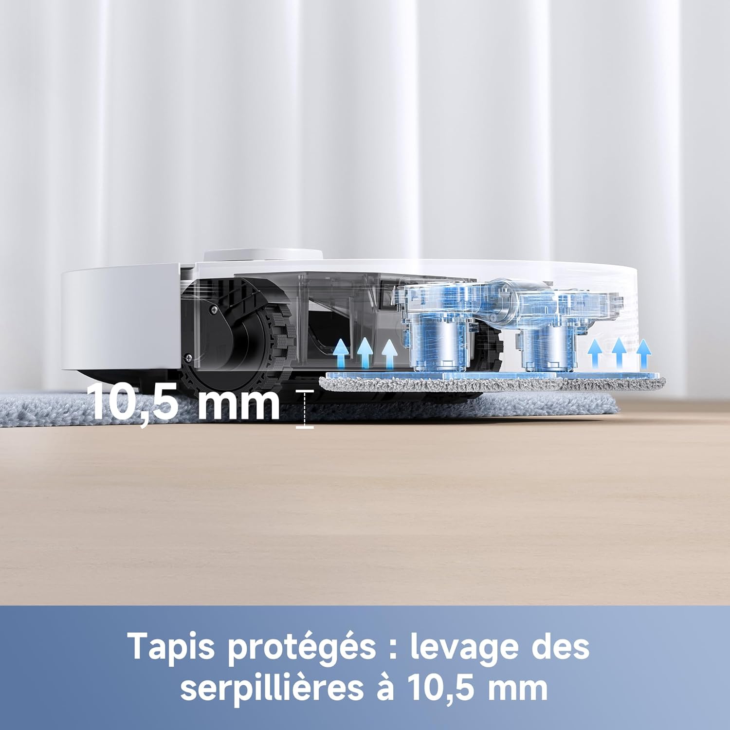 Robot aspirateur laveur E30 Ultra vidage automatique nettoyage serpillières levage 105 mm 7000Pa