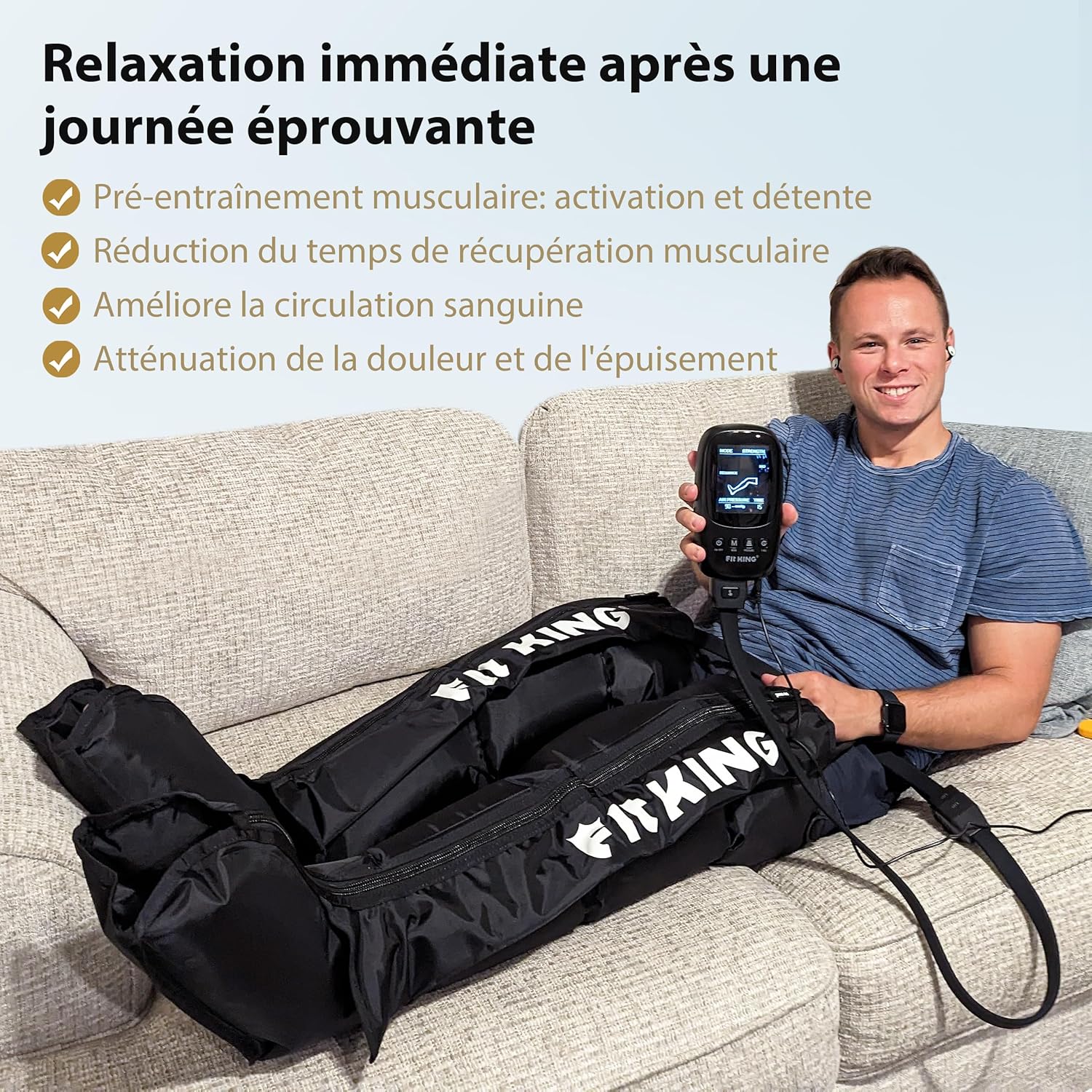 Bottes pressothérapie massage jambes récupération sportive