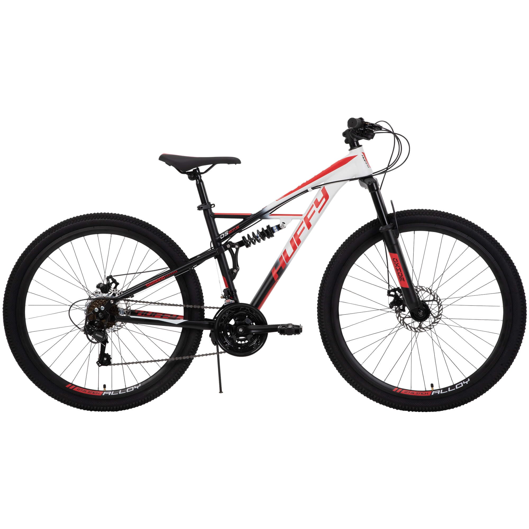 27.5 Inch Oxide Mens Mountain Bike. White - Dual Suspension 21-Speed