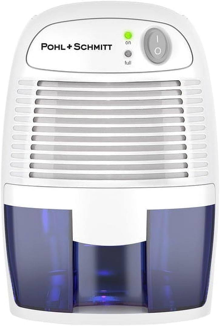 Pohl Schmitt Electric Dehumidifiers for Home, 2200 Cubic Feet (225 Sq ft) Portable Compact 17 oz Capacity Mini Quiet Dehumidifier for Bedroom,