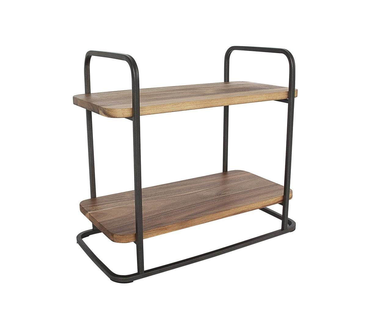 Better Homes & Gardens Rectangle Two-Tier Serving Tray, 14.29 inch L x 7.08 inch