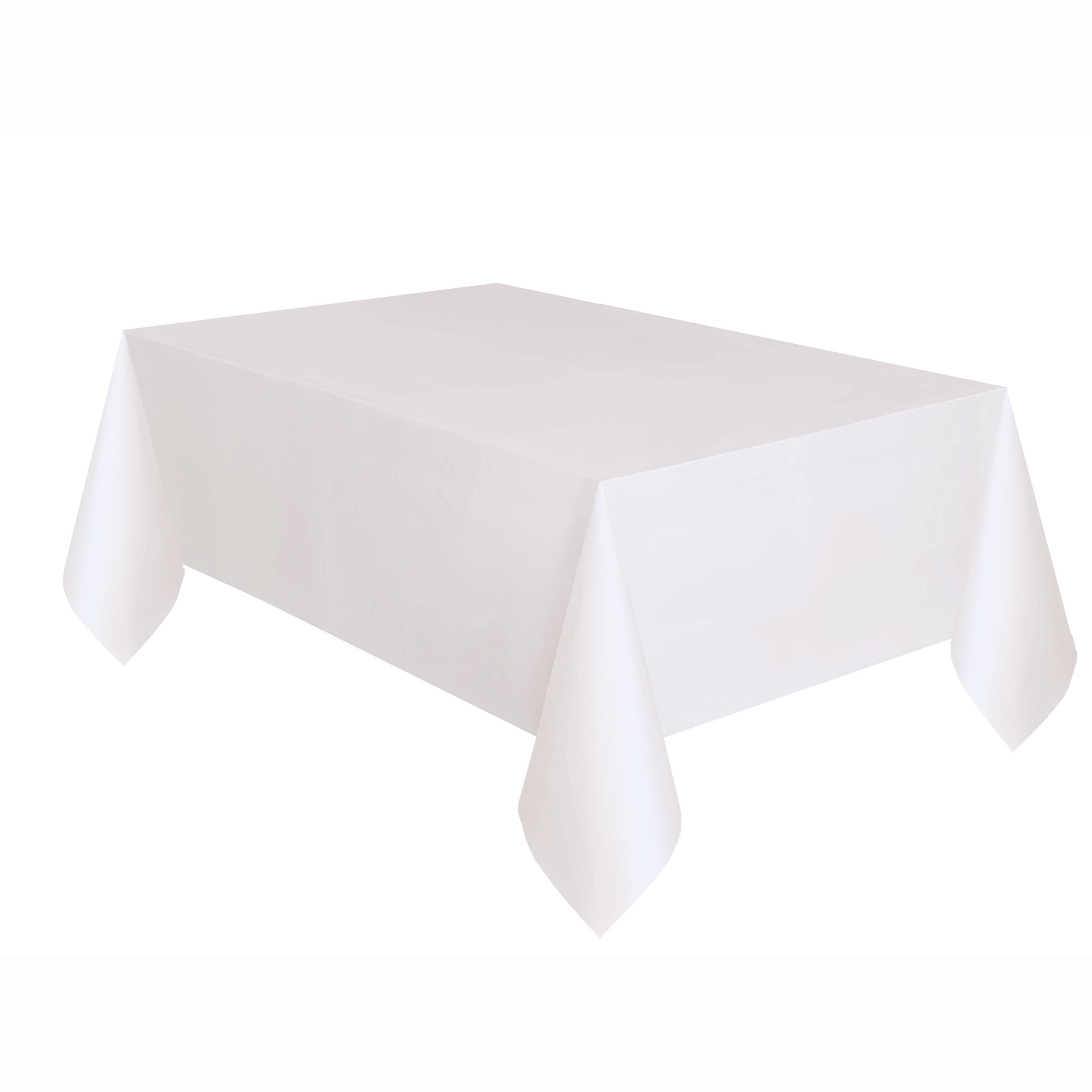 Way to Celebrate! White Plastic Party Tablecloth, 108in x 54in, Size: 108 x 54