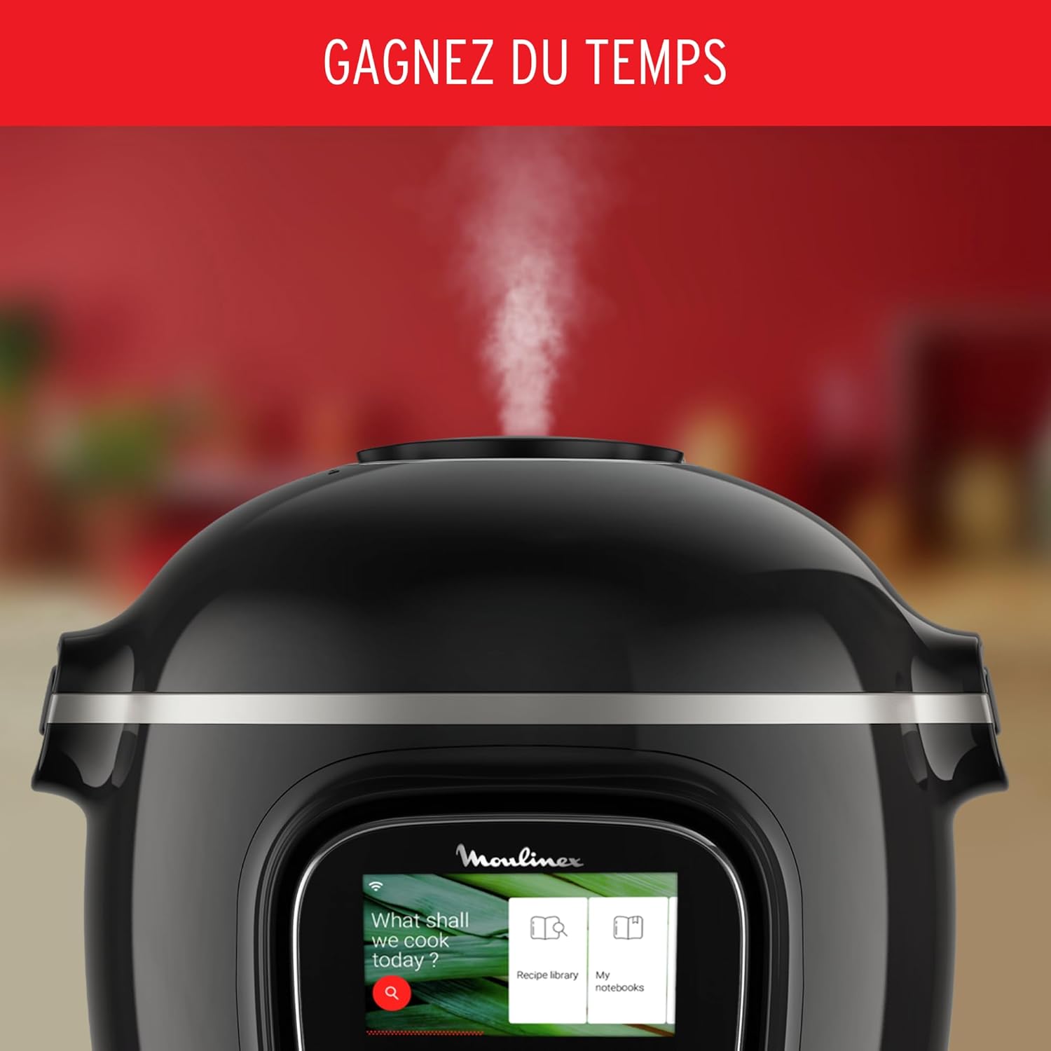 Multicuiseur Cookeo Touch Wifi 6L haute pression 250 recettes app