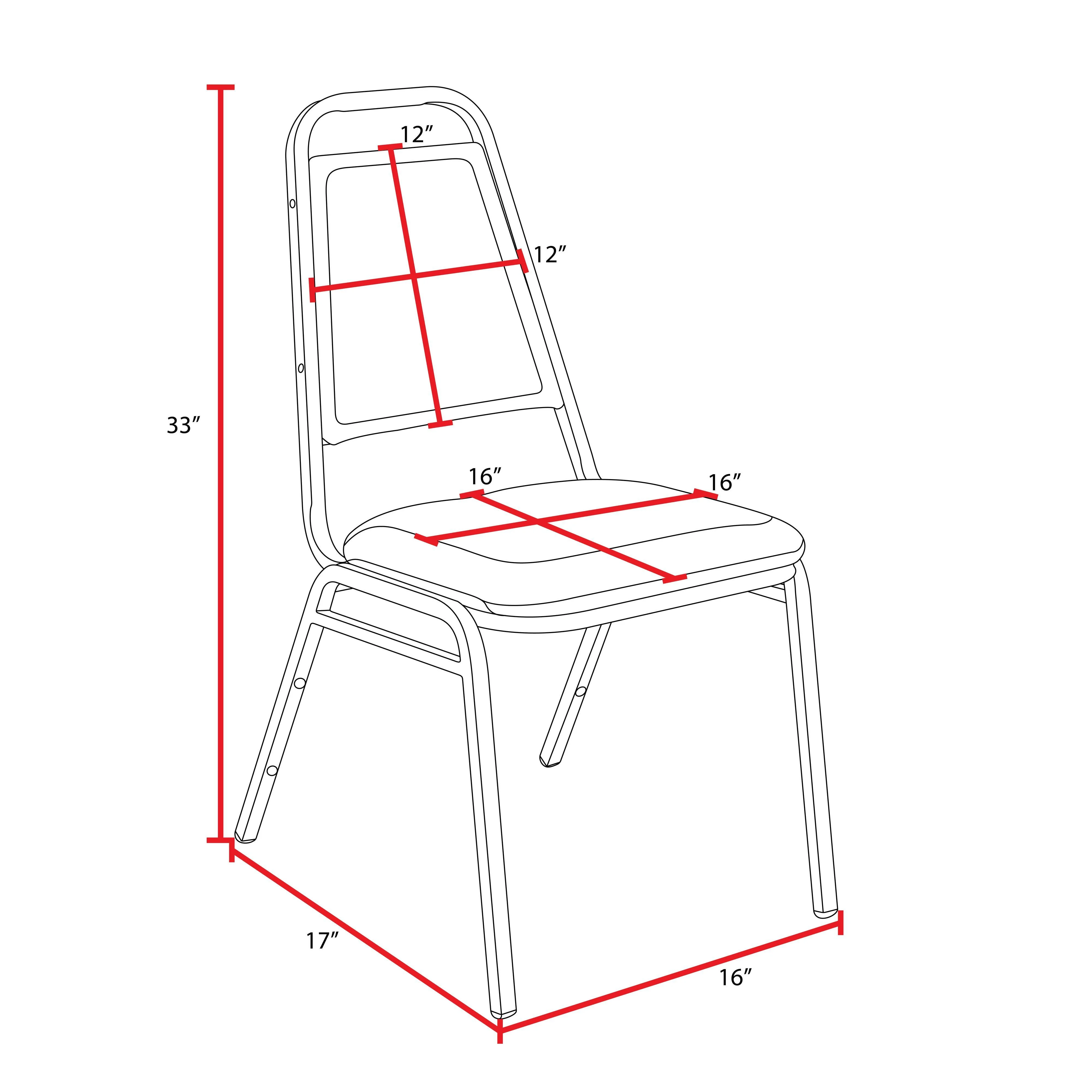 Regency Restaurant Stack Chairs, Black, PK40 8029BK40PK