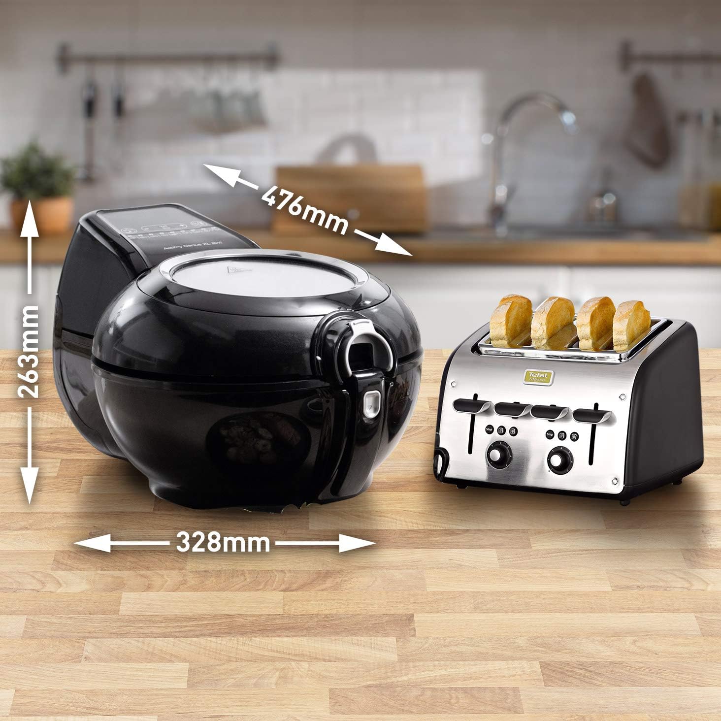 Friteuse air chaud 2 en 1 Genius XL YV9708 1500W capacité 17kg 9 programmes noir