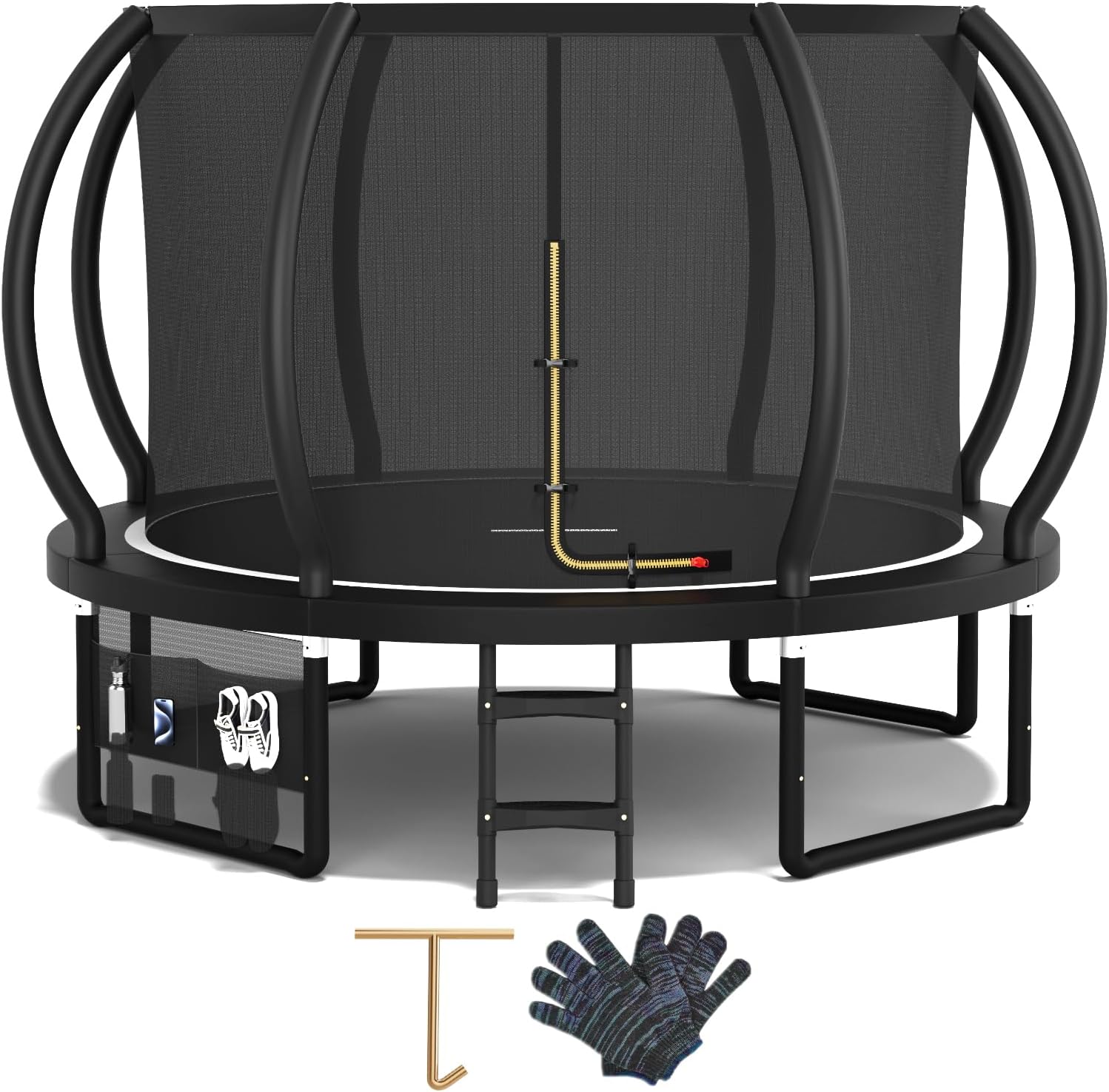 Trampoline extérieur 228 305 366 427 cm filet sécurité charge 150 kg