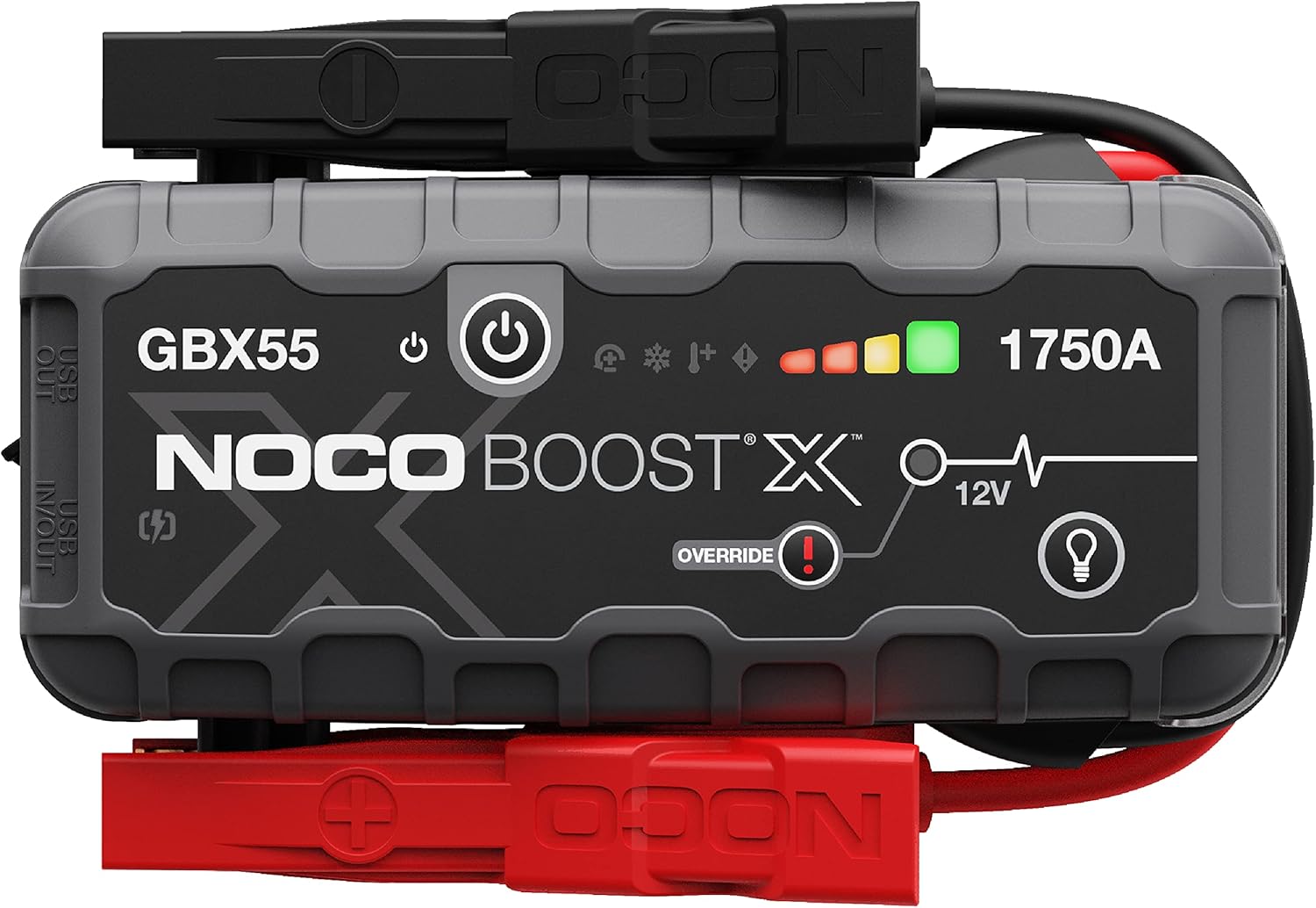 Booster batterie GBX55 1750A démarreur lithium 12V powerbank chargeur USB moteurs essence 75L diesel 50L