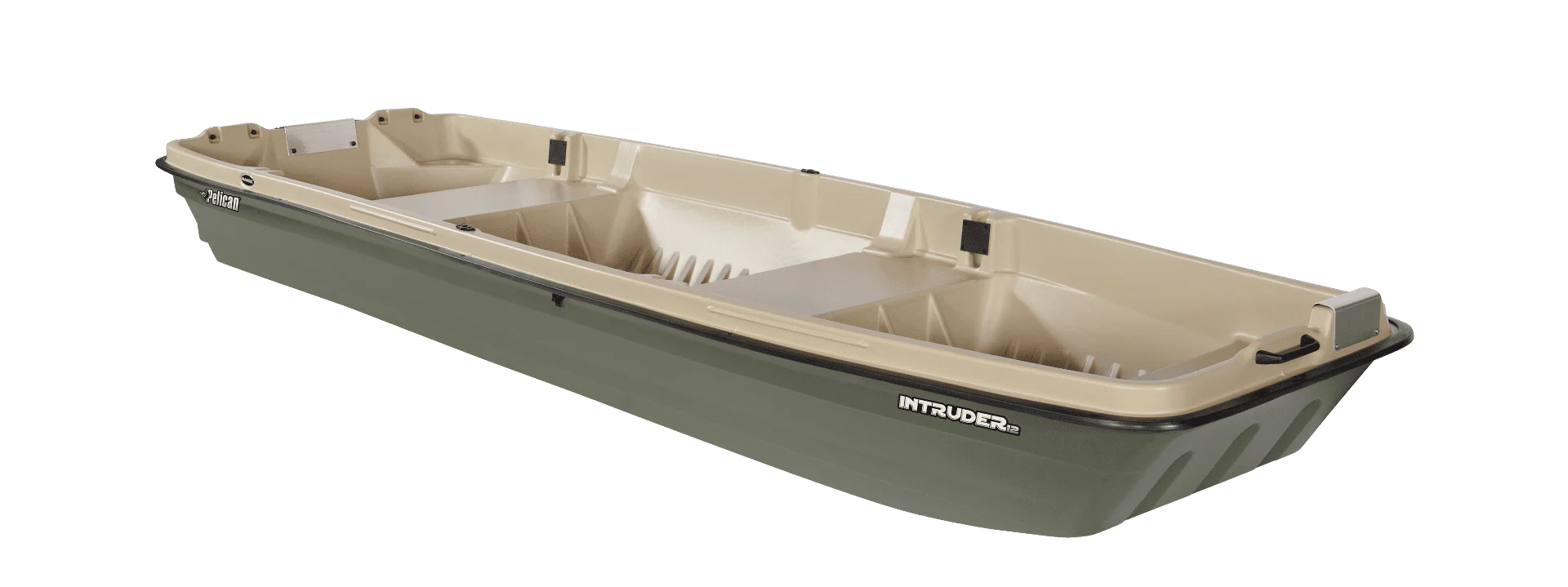 Pelican - Boat Intruder 12 - Jon Fishing Boat - 12 Ft. - Great for Hunting/Fishing, Khaki/Beige