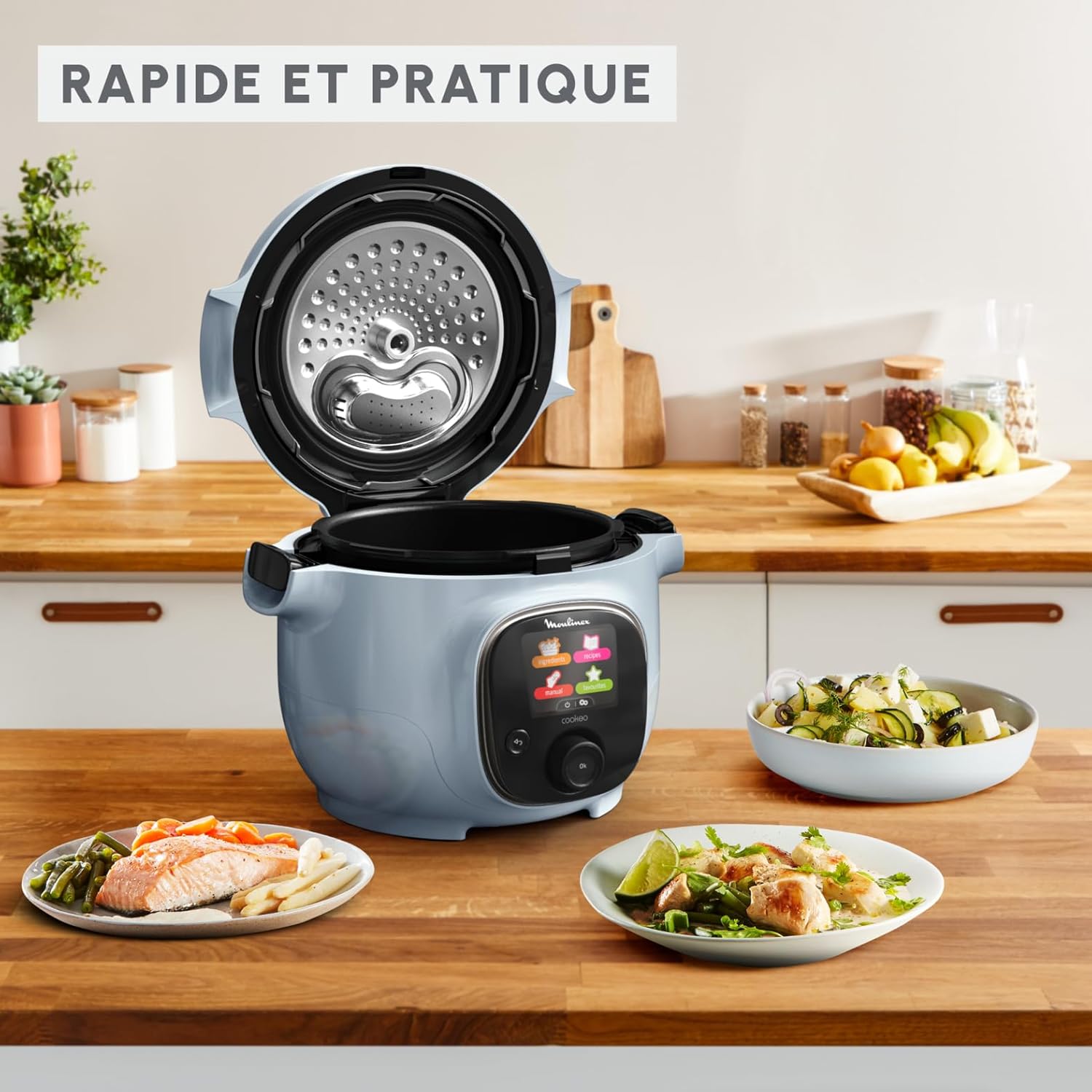 Multicuiseur intelligent Cookeo Mini 3L 150 recettes cuisson haute pression CE880410