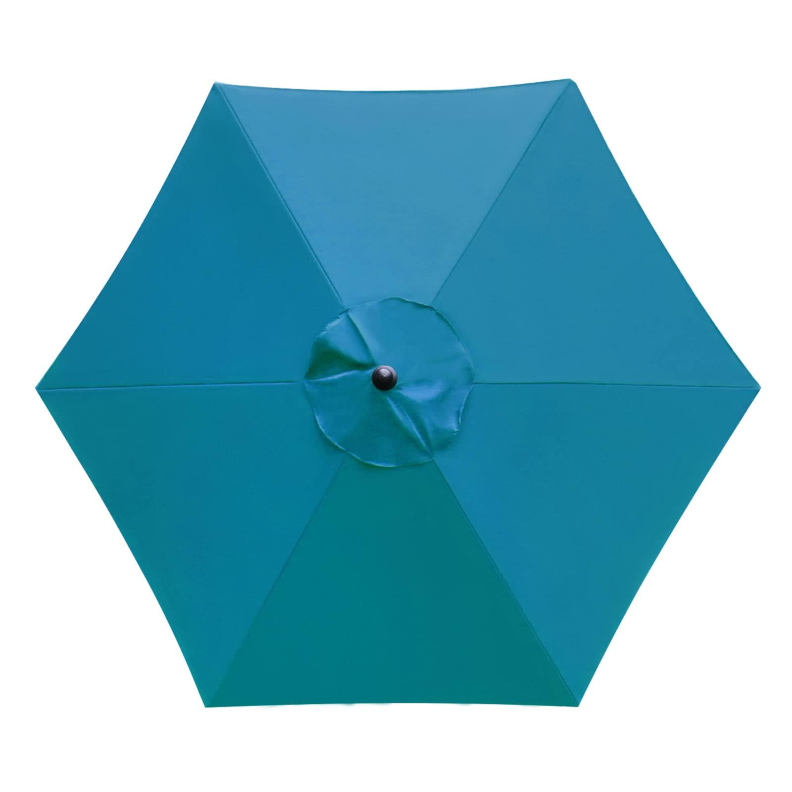 Sunnyglade 75ft 6 Ribs Umbrella Canopy Replacement Patio Top Cover for Market Umbrella (Teal Blue)