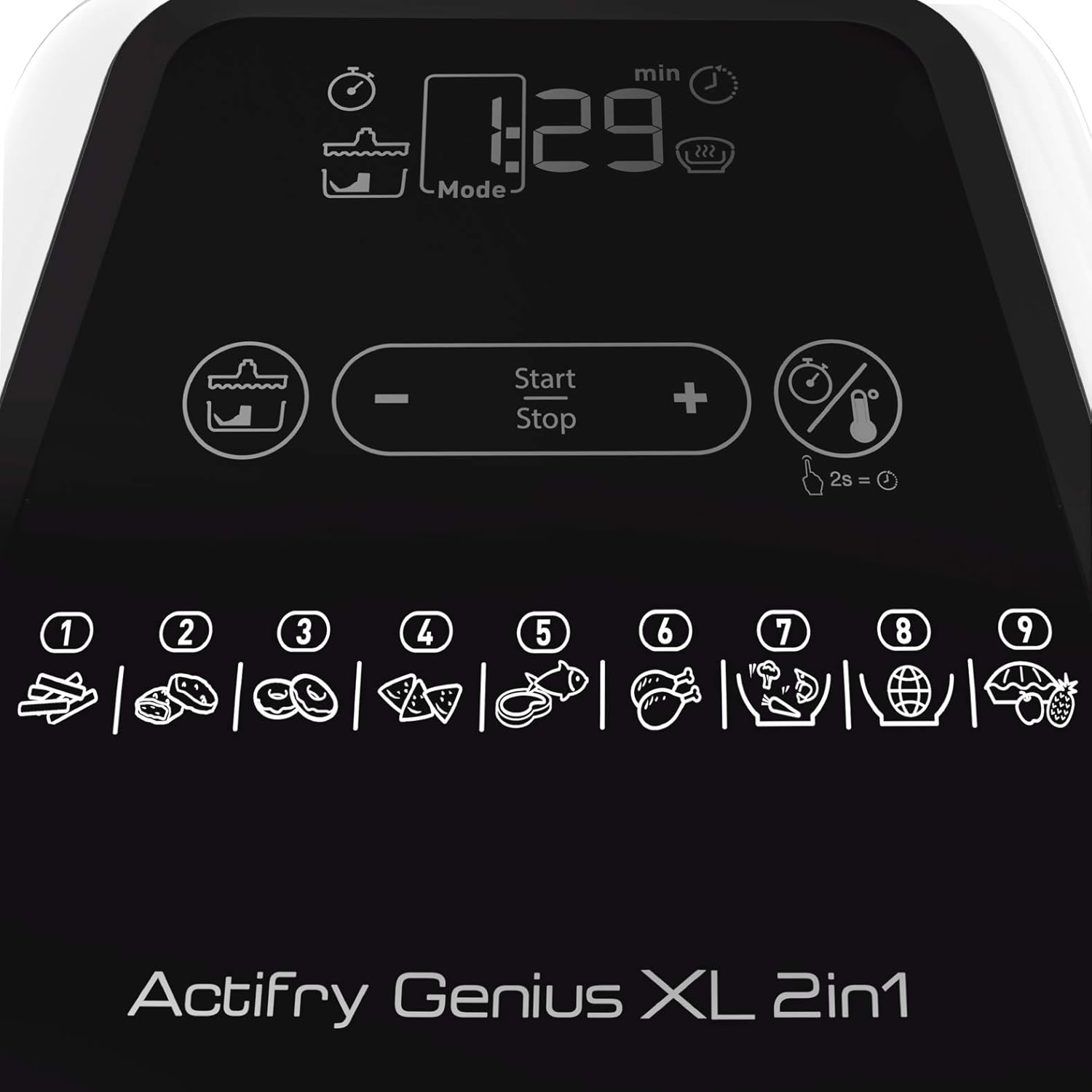 Friteuse air chaud 2 en 1 Genius XL YV9708 1500W capacité 17kg 9 programmes noir