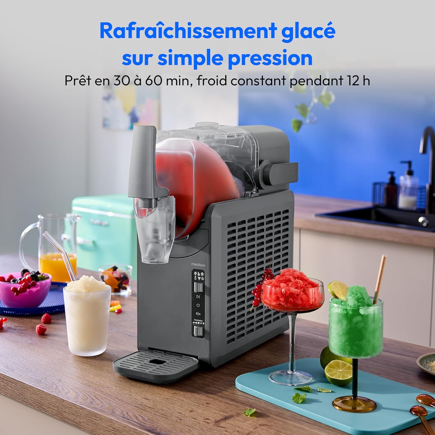 Machine à granité 2,6 L réservoir 1,9 L 5 modes compresseur