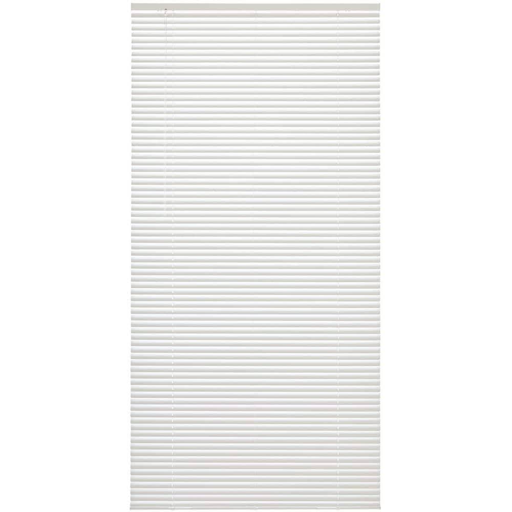 White Cordless Light Filtering Mini Blinds with 1 in. Slats - 27 in. W x 72 in. L