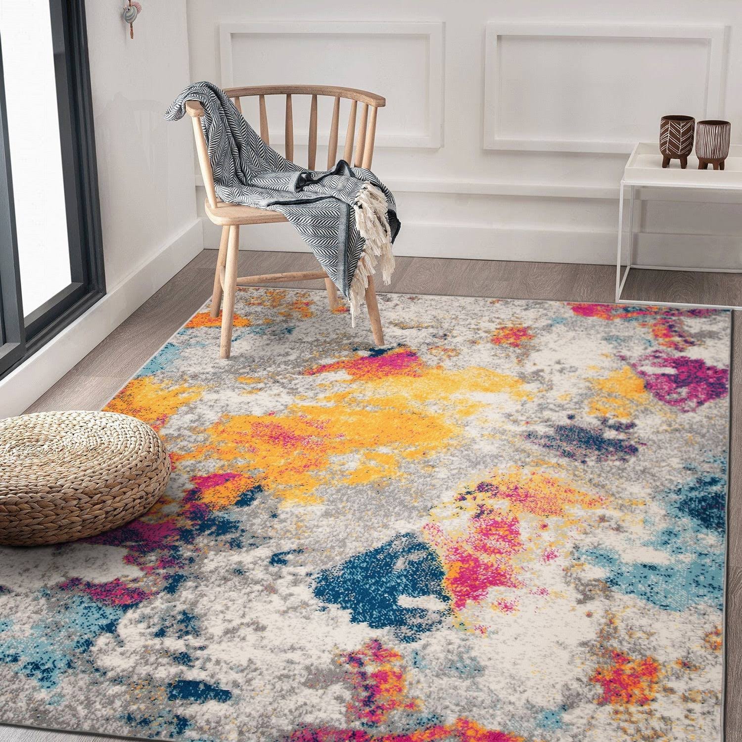 World Rug Gallery Abstract Contemporary Multi 3'3