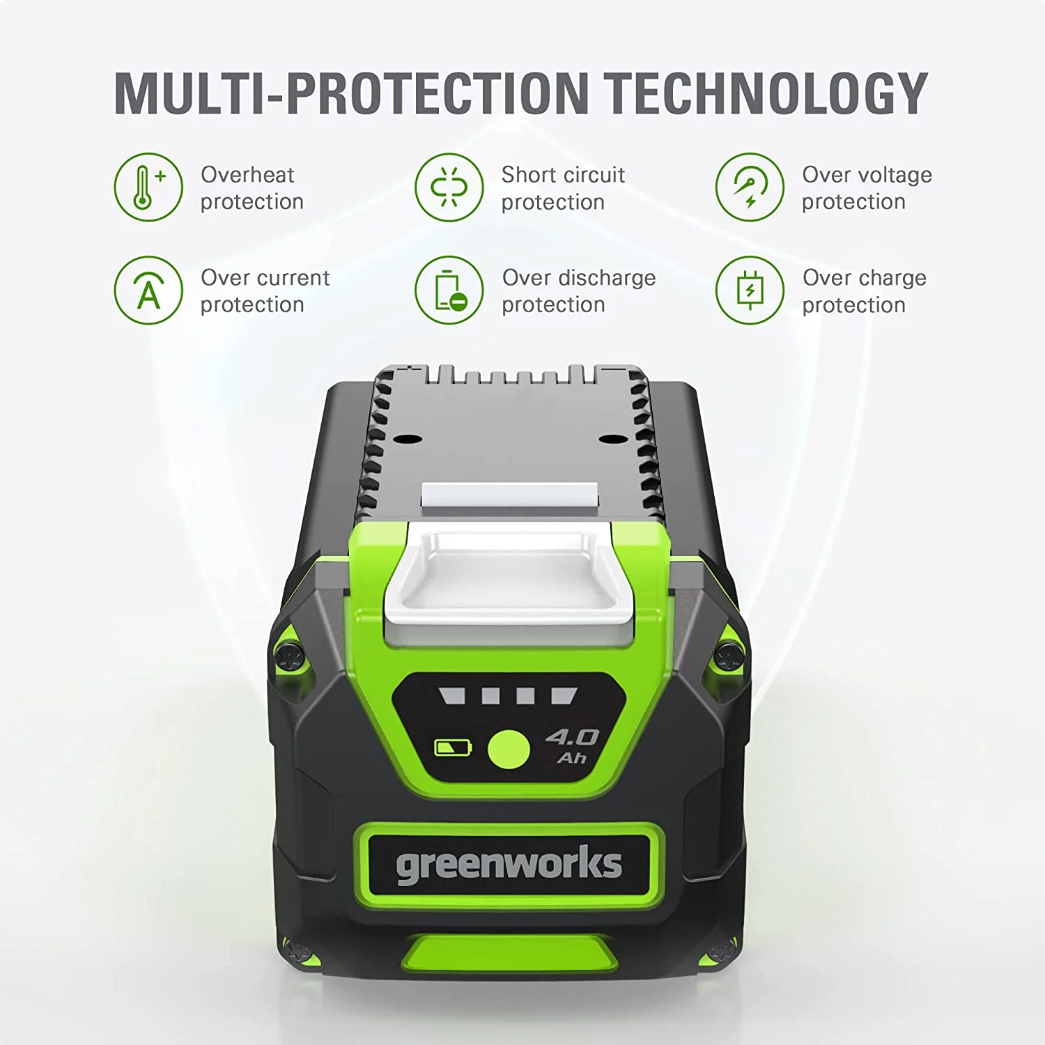 Greenworks G - MAX 40V 4.0 Ah Lithium - Ion Battery, High Performance, Fade - Free Power