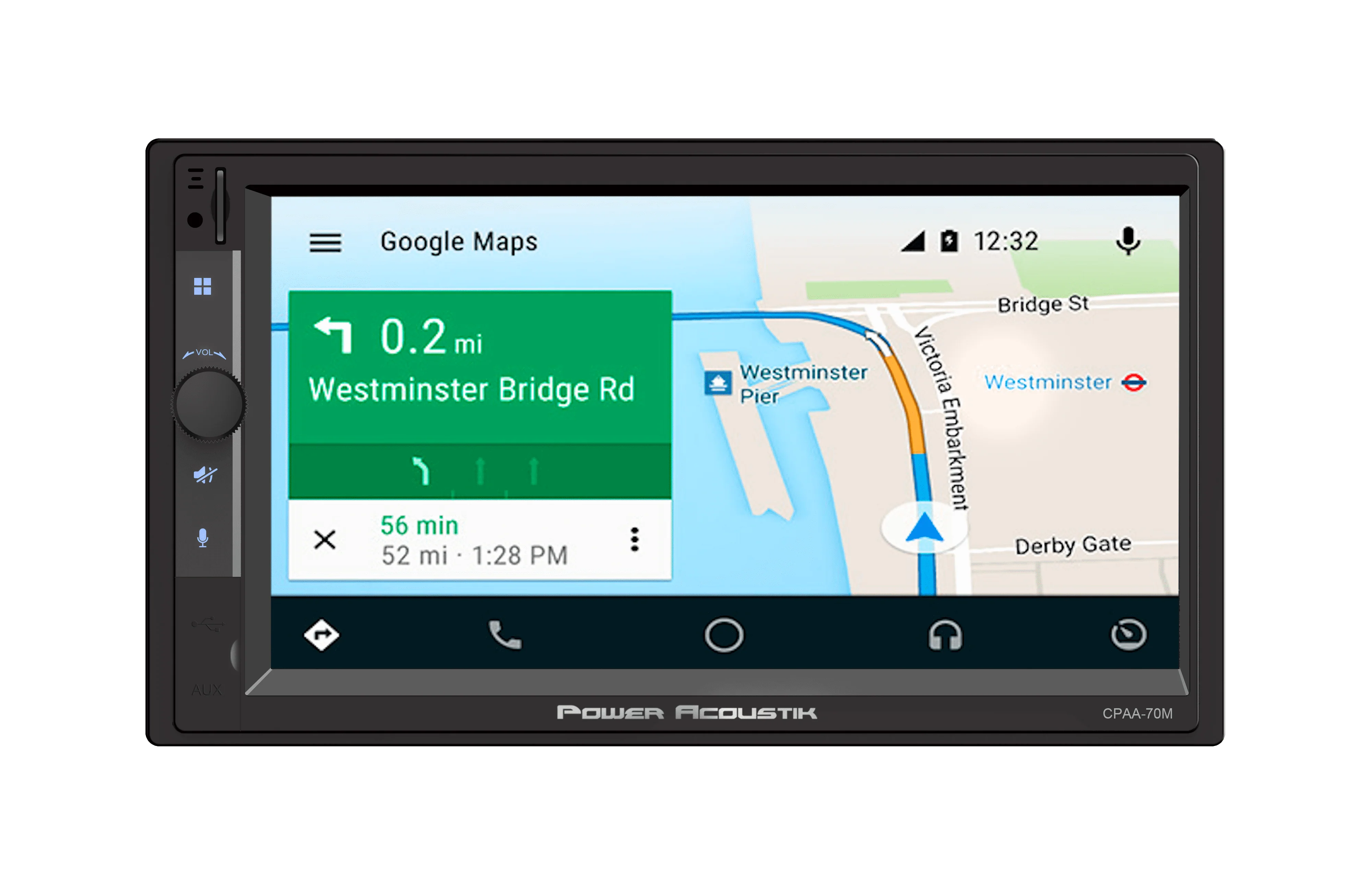 Power Acoustik Car Stereo Combo | Car Play/Android Auto Receiver & (4) 6.5